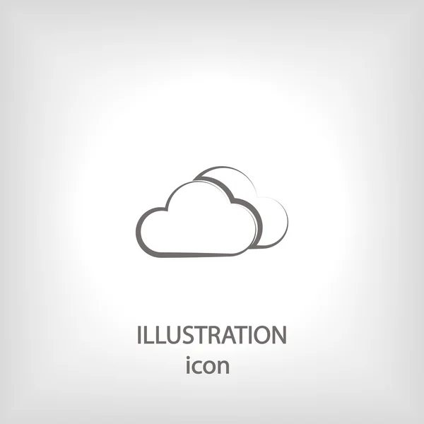 Cloud icon flat design — Stock Photo, Image