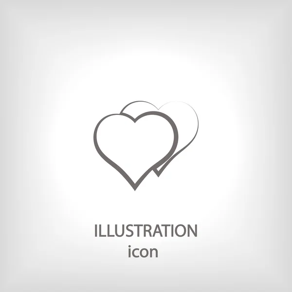 Srdce ikony designu — Stock fotografie
