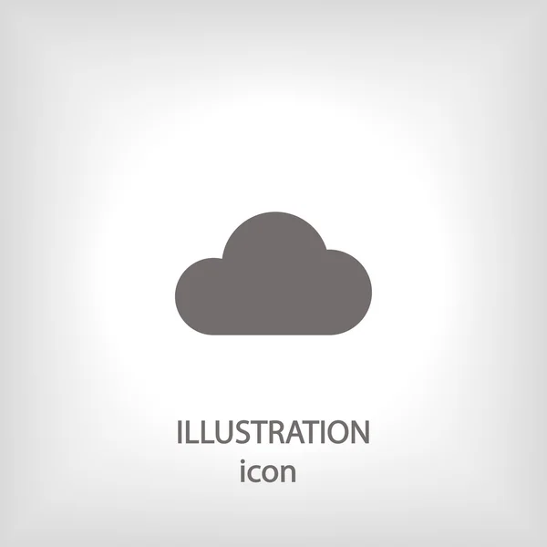 Cloudová ikona plochý design — Stock fotografie