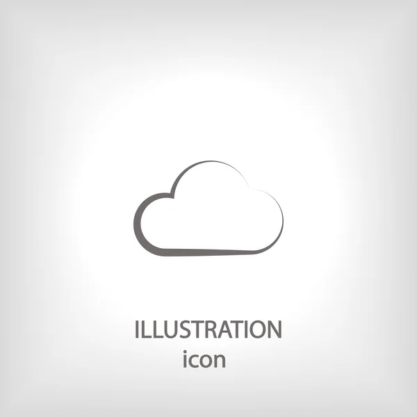 Chmura Ikona płaska konstrukcja — Zdjęcie stockowe