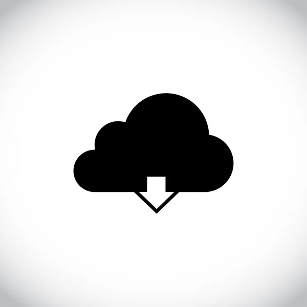 Ikona stahování cloudu — Stock fotografie