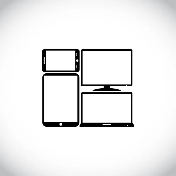 Aantal elektronische apparaten pictogram — Stockfoto