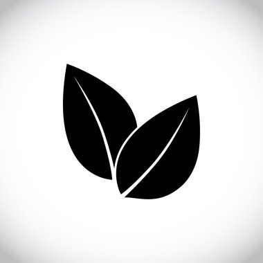 Yaprak simge düz tasarım stil