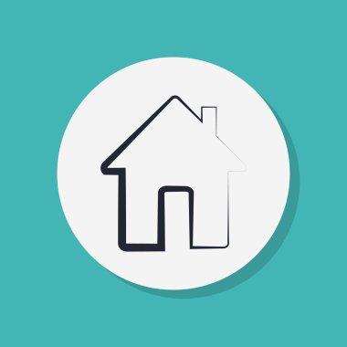 Ev simgesini düz tasarım