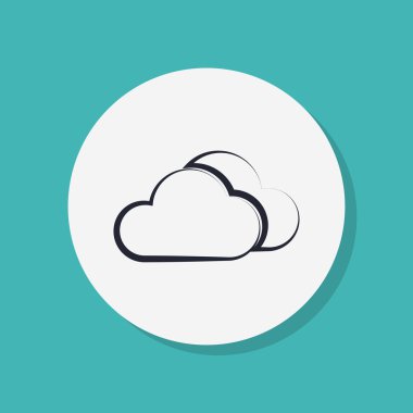 bulut Simgesi düz tasarımı