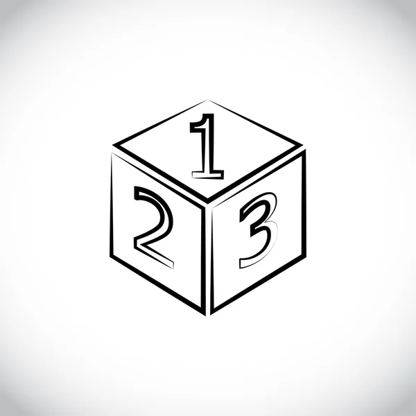 Kub logo design ikon — Stockfoto