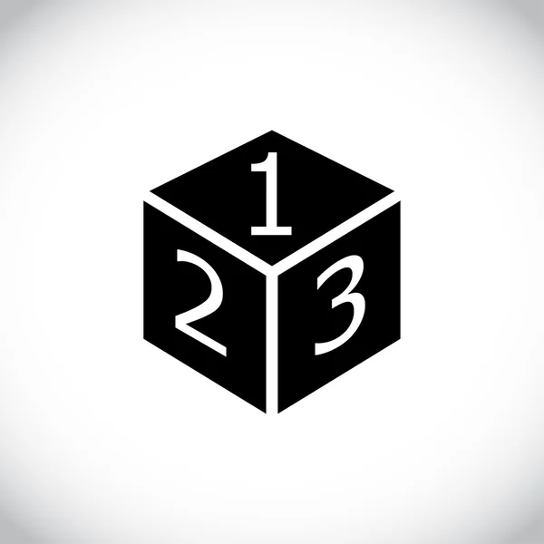 Küp logo tasarım simgesi — Stok fotoğraf