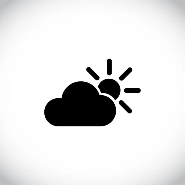 구름과 태양 아이콘 — 스톡 사진