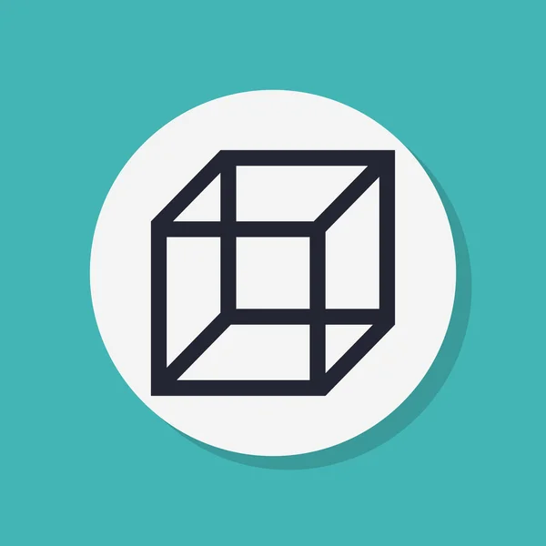 Icono de diseño de logotipo de cubo 3D — 图库照片