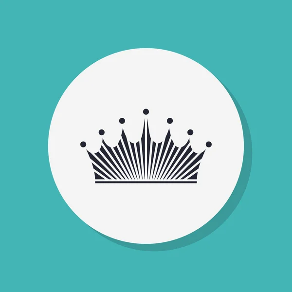 Kroon pictogram plat ontwerp — Stockfoto
