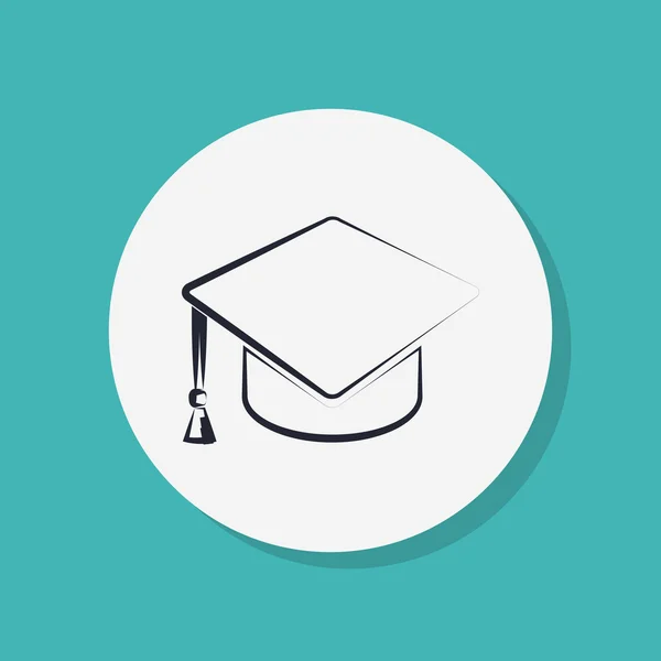 Graduatie cap pictogram — Stockfoto