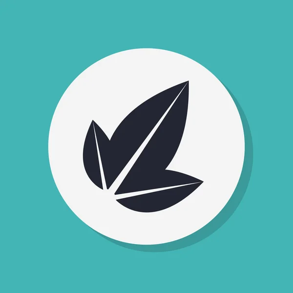 Leaf icon Flat design style — Stock Photo, Image