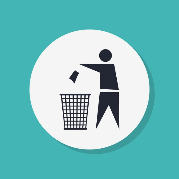 Trash bin icon — Stock Photo, Image