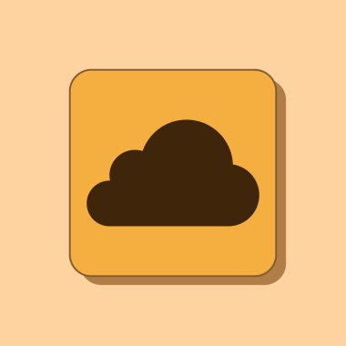 bulut Simgesi düz tasarımı