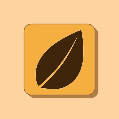 Yaprak simge düz tasarım stil