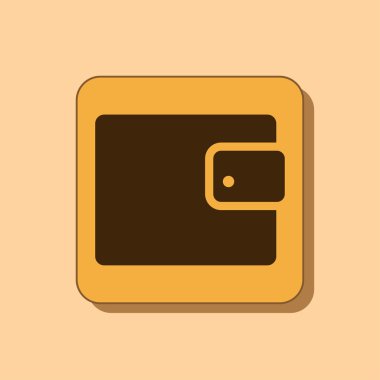 M-cüzdan simge düz tasarım stil