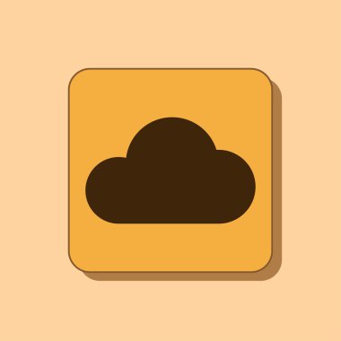 bulut Simgesi düz tasarımı