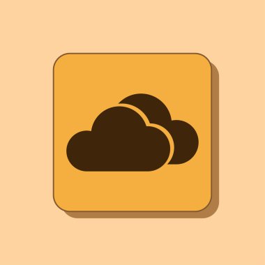 bulut Simgesi düz tasarımı