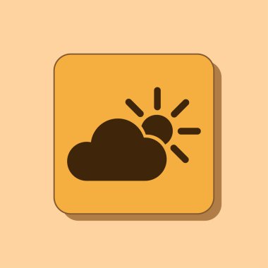 bulut ve güneş simgesi