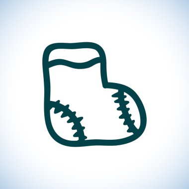 Çorap simge, düz tasarım