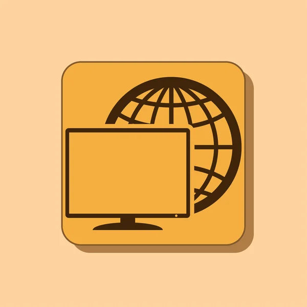 Monitor icon design — Stock Photo, Image