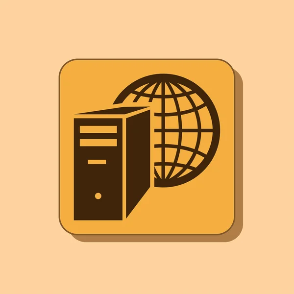 Icono del servidor informático —  Fotos de Stock