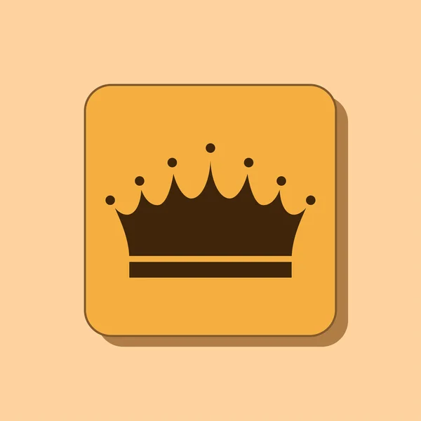 Піктограма корони Плоский дизайн — стокове фото