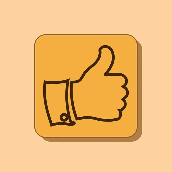 Thumb up, like icon — Stock Photo, Image