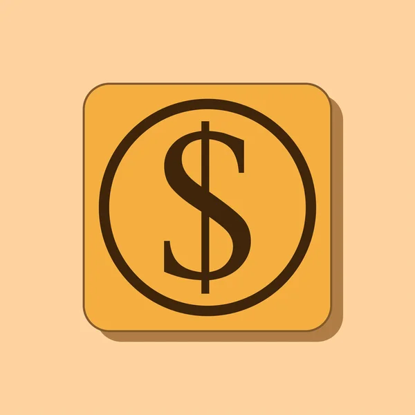 Dólar signo icono — Foto de Stock
