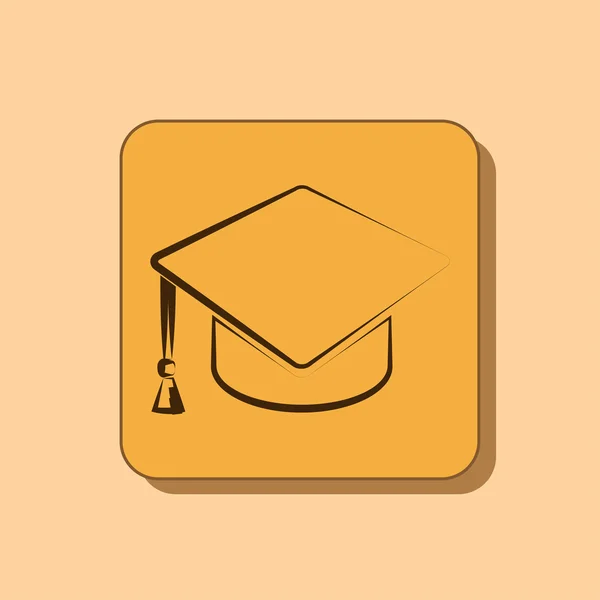 Graduatie cap pictogram — Stockfoto