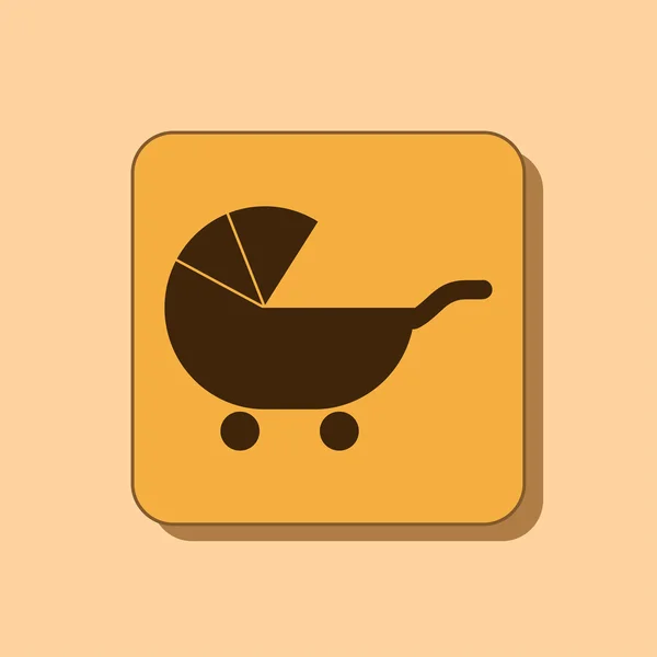 Kinderwagen silhouet pictogram — Stockfoto