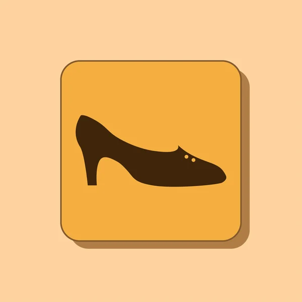 Buty płaskie ikona — Zdjęcie stockowe
