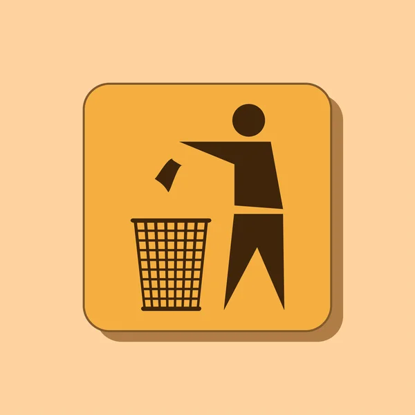 Trash bin icon — Stock Photo, Image