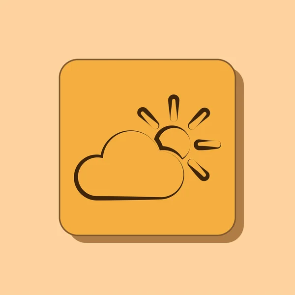 구름과 태양 아이콘 — 스톡 사진