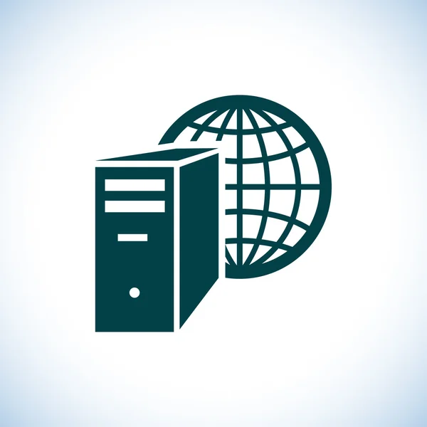 Computer server icon — Stock Photo, Image