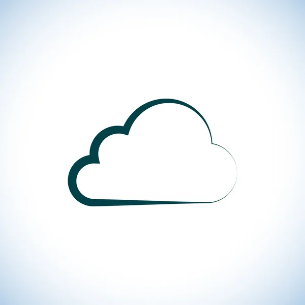 Bulut Simgesi düz tasarımı — Stok fotoğraf