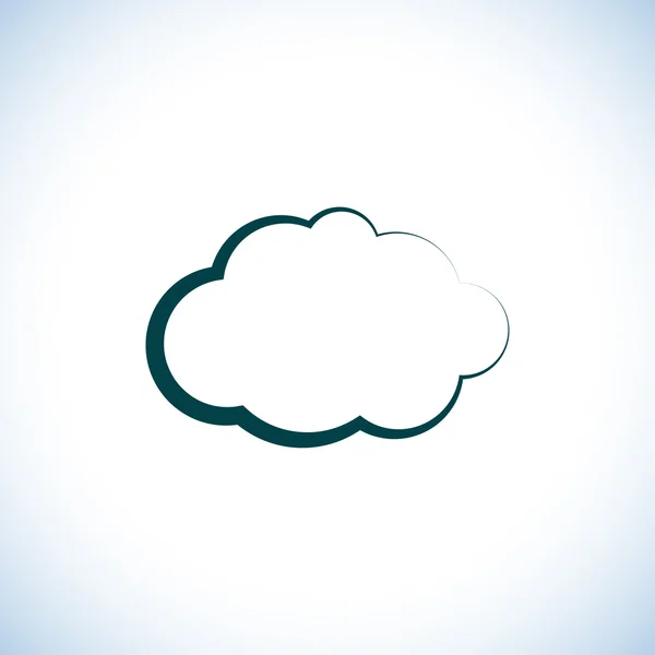 Bulut Simgesi düz tasarımı — Stok fotoğraf