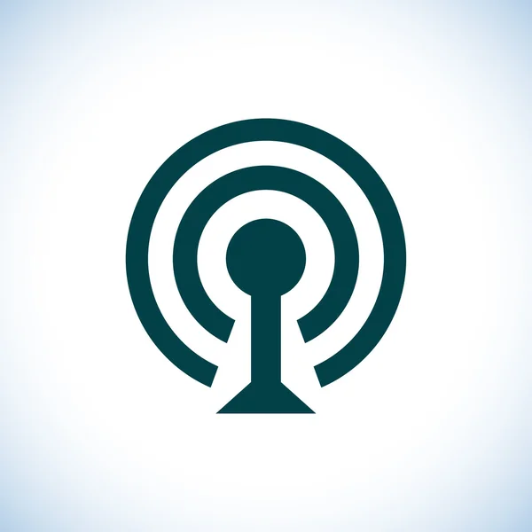 Símbolo de red inalámbrica del icono wifi — Foto de Stock