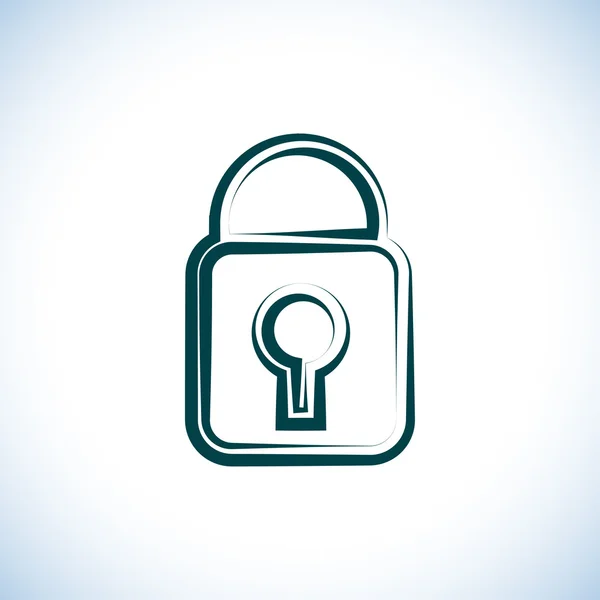 Lock icon design — Stock Photo, Image
