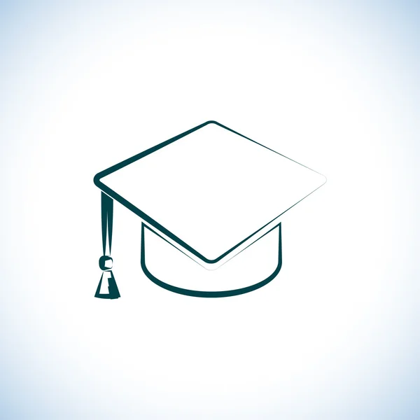 Graduatie cap pictogram — Stockfoto