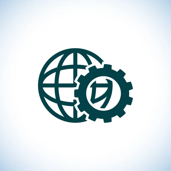 Globe icon. Flat design style — Stock Photo, Image