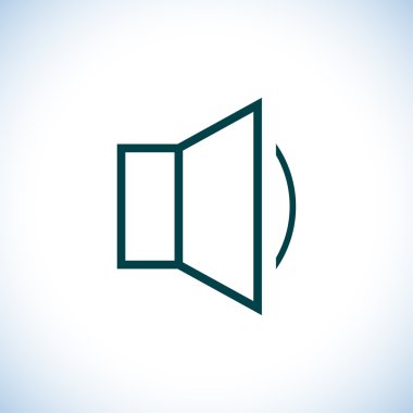 Ses ayarı simgesi, düz tasarım