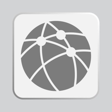 Küresel teknoloji ya da sosyal ağ simgesini