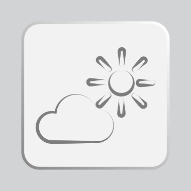 bulut ve güneş simgesi