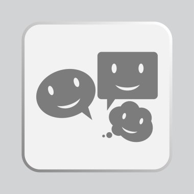 konuşma balonları simgesi gülümse