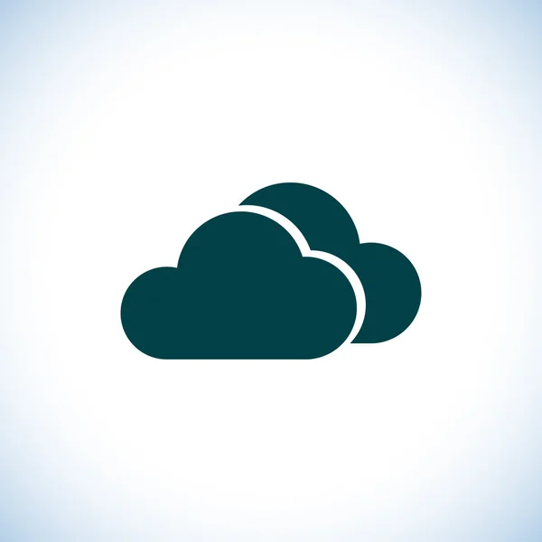 Clouds icon, flat design — Stock Photo, Image