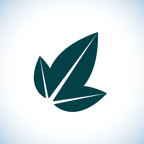 Leaf icon Flat design style — Stock Photo, Image
