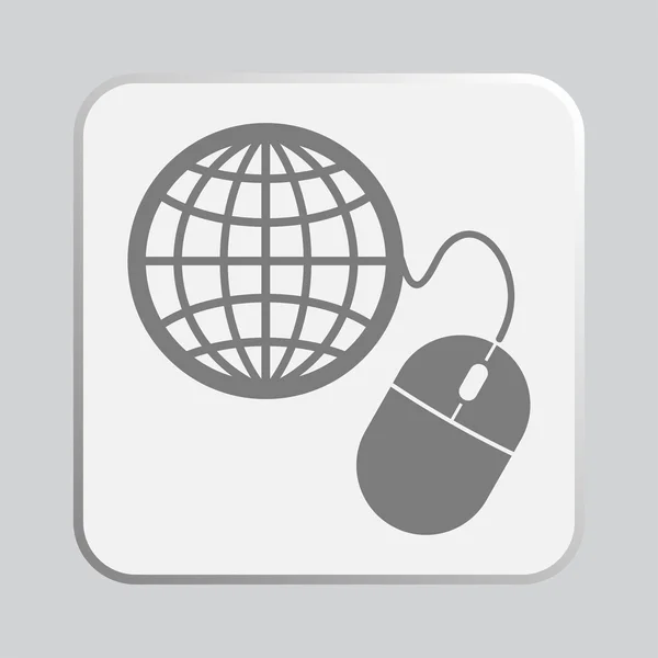 Globální správa, počítačové myši ikonu — Stock fotografie