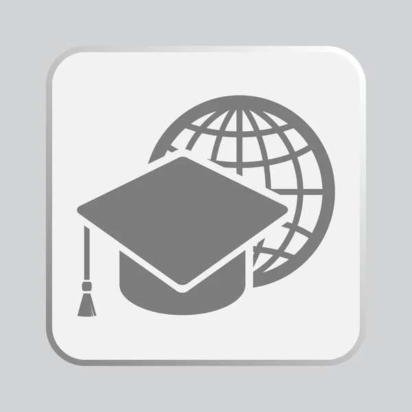 Graduatie cap pictogram — Stockfoto