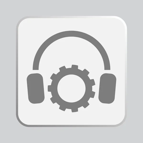 Flat Icon of Headphones — Stock Photo, Image